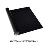 Maxbell Fish Tank Backdrop Wallpaper Black Privacy Film for Hotel Glass Sleeping 40cmx200cm