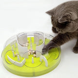 Maxbell Slow Feeder Interactive Cat Toy Food Dish Feeding Bowl for Medium Large Cats Green