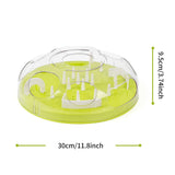 Maxbell Slow Feeder Interactive Cat Toy Food Dish Feeding Bowl for Medium Large Cats Green