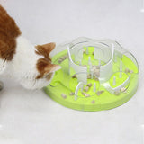 Maxbell Slow Feeder Interactive Cat Toy Food Dish Feeding Bowl for Medium Large Cats Green