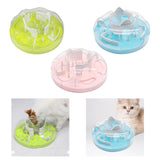 Maxbell Slow Feeder Interactive Cat Toy Food Dish Feeding Bowl for Medium Large Cats Green