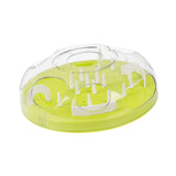 Maxbell Slow Feeder Interactive Cat Toy Food Dish Feeding Bowl for Medium Large Cats Green