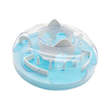 Maxbell Slow Feeder Interactive Cat Toy Food Dish Feeding Bowl for Medium Large Cats Blue