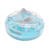 Maxbell Slow Feeder Interactive Cat Toy Food Dish Feeding Bowl for Medium Large Cats Blue