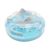 Maxbell Slow Feeder Interactive Cat Toy Food Dish Feeding Bowl for Medium Large Cats Blue