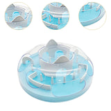 Maxbell Slow Feeder Interactive Cat Toy Food Dish Feeding Bowl for Medium Large Cats Blue
