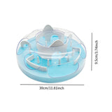 Maxbell Slow Feeder Interactive Cat Toy Food Dish Feeding Bowl for Medium Large Cats Blue