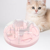 Maxbell Slow Feeder Interactive Cat Toy Food Dish Feeding Bowl for Medium Large Cats Pink
