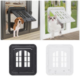 Maxbell Cat Screen Door Pet Supplies Utility Flap Opening Dog Doors for Kitten Puppy White