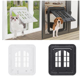 Maxbell Cat Screen Door Pet Supplies Utility Flap Opening Dog Doors for Kitten Puppy White