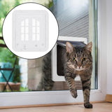 Maxbell Cat Screen Door Pet Supplies Utility Flap Opening Dog Doors for Kitten Puppy White