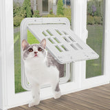 Maxbell Cat Screen Door Pet Supplies Utility Flap Opening Dog Doors for Kitten Puppy White