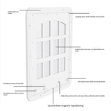 Maxbell Cat Screen Door Pet Supplies Utility Flap Opening Dog Doors for Kitten Puppy White