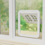 Maxbell Cat Screen Door Pet Supplies Utility Flap Opening Dog Doors for Kitten Puppy White