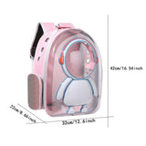 Maxbell Dog Carrier Backpack Transparent Window Front Pack for Travel Hiking Walking