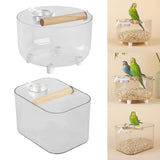 Maxbell Bird Toilet Stand Decor Holder Bird Potty for Outdoor Indoor Lovebird Round