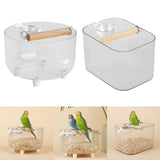 Maxbell Bird Toilet Stand Decor Holder Bird Potty for Outdoor Indoor Lovebird Round
