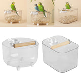 Maxbell Bird Toilet Stand Decor Holder Bird Potty for Outdoor Indoor Lovebird Round