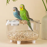 Maxbell Bird Toilet Stand Decor Holder Bird Potty for Outdoor Indoor Lovebird Round