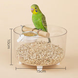 Maxbell Bird Toilet Stand Decor Holder Bird Potty for Outdoor Indoor Lovebird Round