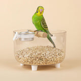 Maxbell Bird Toilet Stand Decor Holder Bird Potty for Outdoor Indoor Lovebird Round
