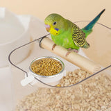 Maxbell Bird Toilet Stand Decor Holder Bird Potty for Outdoor Indoor Lovebird Square