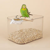 Maxbell Bird Toilet Stand Decor Holder Bird Potty for Outdoor Indoor Lovebird Square