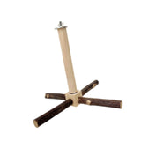 Maxbell Parrot Toy Perch Rotating Wood Bird Stand for Cockatiels Canaries Small Bird