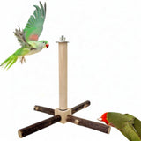 Maxbell Parrot Toy Perch Rotating Wood Bird Stand for Cockatiels Canaries Small Bird