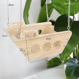 Maxbell Wooden Small Animal Hammock Guinea Pig Sleeping Nest for Squirrel Chinchilla