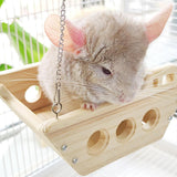 Maxbell Wooden Small Animal Hammock Guinea Pig Sleeping Nest for Squirrel Chinchilla