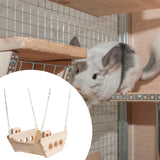 Maxbell Wooden Small Animal Hammock Guinea Pig Sleeping Nest for Squirrel Chinchilla