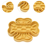 Maxbell Slow Feeder Bowl Preventing Choking TPR Slow Down Eating Bowl for Adult Dogs yellow