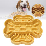 Maxbell Slow Feeder Bowl Preventing Choking TPR Slow Down Eating Bowl for Adult Dogs yellow