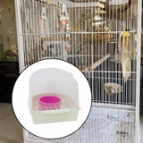 Maxbell Hanging Bird Bath for Cage Bird Feeder for Lovebird Small Bird Parrot Clear