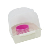 Maxbell Hanging Bird Bath for Cage Bird Feeder for Lovebird Small Bird Parrot Clear