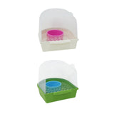 Maxbell Hanging Bird Bath for Cage Bird Feeder for Lovebird Small Bird Parrot Clear