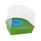 Maxbell Hanging Bird Bath for Cage Bird Feeder for Lovebird Small Bird Parrot Green Clear