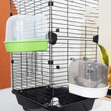 Maxbell Hanging Bird Bath for Cage Bird Feeder for Lovebird Small Bird Parrot Green Clear