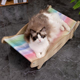 Maxbell Cooling Cat Hammock Bed Supplies Portable Pet Cot for Sleeping Outdoor Bunny L