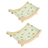 Maxbell Cat Hammock Bed Resting with Wood Frame Supplies Cooling Bunny Outdoor Puppy S