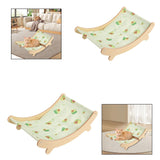 Maxbell Cat Hammock Bed Resting with Wood Frame Supplies Cooling Bunny Outdoor Puppy S