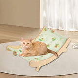 Maxbell Cat Hammock Bed Resting with Wood Frame Supplies Cooling Bunny Outdoor Puppy S