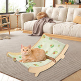 Maxbell Cat Hammock Bed Resting with Wood Frame Supplies Cooling Bunny Outdoor Puppy L