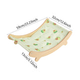 Maxbell Cat Hammock Bed Resting with Wood Frame Supplies Cooling Bunny Outdoor Puppy L