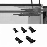 Maxbell Aquarium Duckbill Nozzle Compact Lightweight Sturdy Water Outlet Pipe Nozzle Black 5pcs