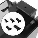 Maxbell Aquarium Duckbill Nozzle Compact Lightweight Sturdy Water Outlet Pipe Nozzle Black 5pcs