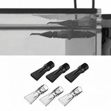 Maxbell Aquarium Duckbill Nozzle Compact Lightweight Sturdy Water Outlet Pipe Nozzle Clear Black 6pcs