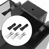 Maxbell Aquarium Duckbill Nozzle Compact Lightweight Sturdy Water Outlet Pipe Nozzle Clear Black 6pcs