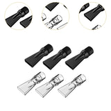 Maxbell Aquarium Duckbill Nozzle Compact Lightweight Sturdy Water Outlet Pipe Nozzle Clear Black 6pcs